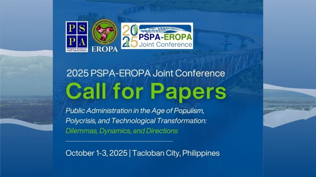 The Philippine Society for Public Administration (PSPA) and the Eastern Regional Organization for Public Administration (EROPA)